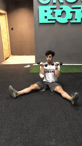 BamBamDoubleBB giphyupload seated db arnold press GIF