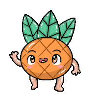 garbikw kawaii pineapple garbikw garbi kw Sticker