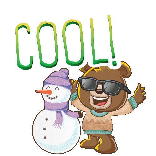 Winter Freezing Sticker by Dabdoob
