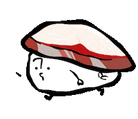 liy0815 sushi whistle sashimi 歩く Sticker