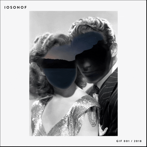 black and white love GIF by iosonof