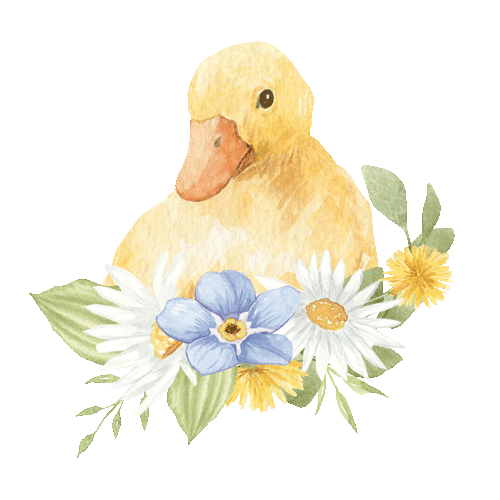 Flower Duck Sticker by P13PaperProducts