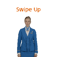 Swipe Up Cabin Crew Sticker by KLM
