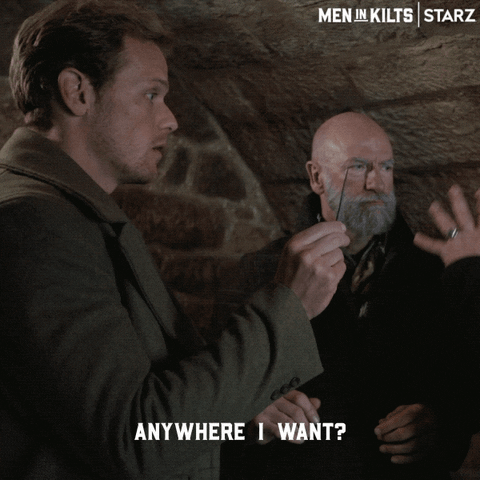 Anywhere I Want Sam Heughan GIF by Men in Kilts: A Roadtrip with Sam and Graham
