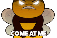 Angry Plan B Sticker by Plan Bee Studios