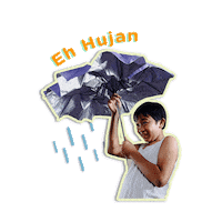 hujan Sticker by Keluarga Cemara