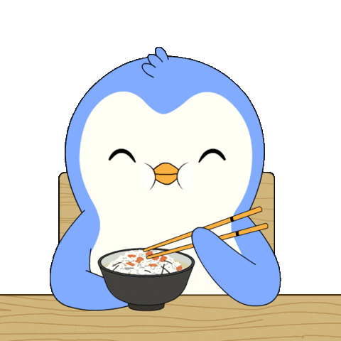 Hungry Bon Appetit Sticker by Pudgy Penguins