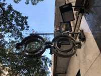 wink neon glasses sign spain GIF