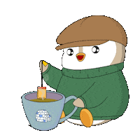 Tea Time Sticker by Pudgy Penguins