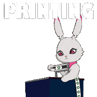 Money Bunny Sticker by Fluffey