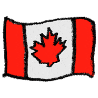 Canadian Flag Emoji Sticker by Adam J. Kurtz