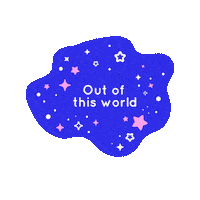 doracreativecorner pink blue space stars Sticker