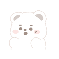 coogom_studio scary bear daily 놀람 Sticker