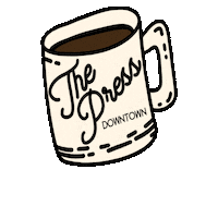 Thepresscoffeeshop coffeeshop coffeemug thepress thepresscoffeeshop Sticker