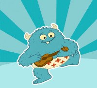 Monster Ukelele GIF by Jeugd Rode Kruis-Brugge