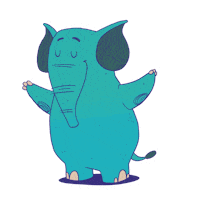 obahdesign design graphic design elephant verde Sticker