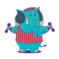 obahdesign design graphic design elephant verde Sticker