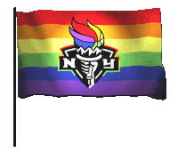 NYLiberty pride prideflag new york liberty brooklyn bridge Sticker