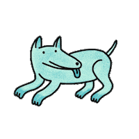 Dog Farting Sticker by Gueroguero