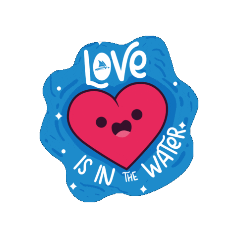 In Love Ocean Sticker by Cancun Sailing