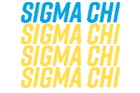 Blue And Yellow Fraternity Sticker by Sigma Chi