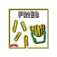 French Fries Sticker by niftyfiftys