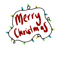 Merry Christmas Lights Sticker