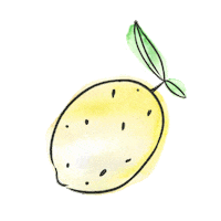 LeighElizabethStudio orange fruit lemon watermelon Sticker