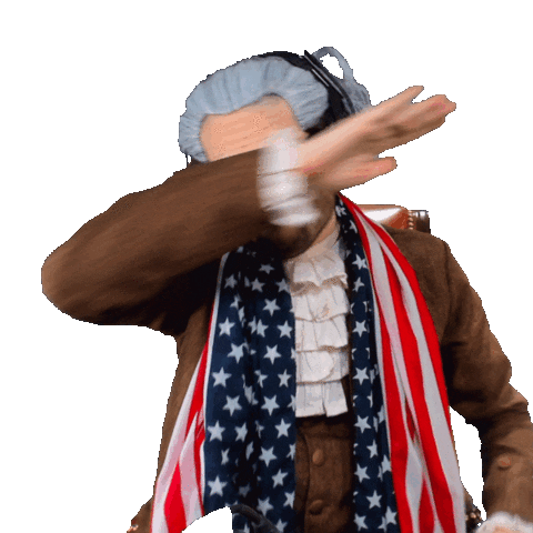 Excited Independence Day Sticker