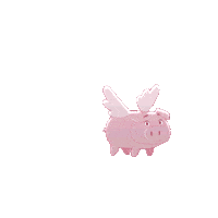 Flying Pig Lol Sticker by PositivelyPigasus