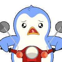 Self Driving Wow Sticker by Pudgy Penguins