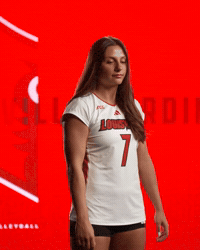 Volleyball Go Cards GIF by Louisville Cardinals