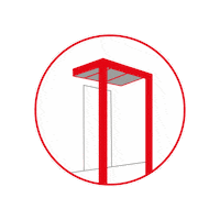 kdueberdachung rot kd haus aluminium Sticker
