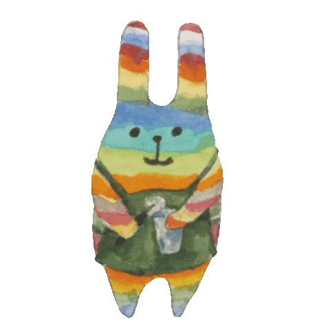 weijung giphyupload rabbit barista Sticker