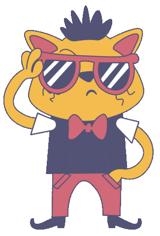 Cool Cat Flirting Sticker by Clever Code Lab
