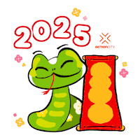 Chinese New Year Snake Sticker by ActionCity Singapore