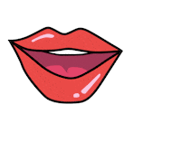 Laugh Lips Sticker by Jeff McCann