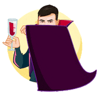 Sv3tlana7 halloween magic moon wine Sticker