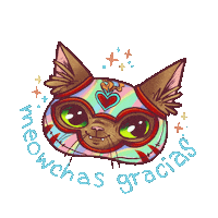 Lucha Libre Cat Sticker by Lebenslaenglich Tattoo