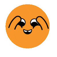 LittleBitMargate orange cheeky spot dot Sticker