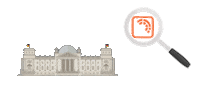 abgeordnetenwatch politik bundestag lupe transparenz Sticker