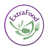 ExtraFood 3d logo save food remove hunger fighting hunger and wasted food Sticker