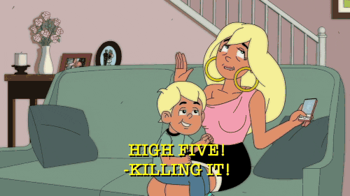 High Five Animation Domination GIF by gifnews