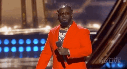iheartradio music awards red suit GIF by iHeartRadio