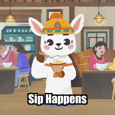International Coffee Day GIF by Llamaozi