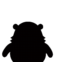 Sad Black Bear Sticker by OCACOCNA