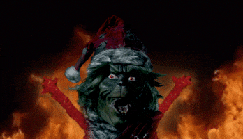 TheMeanOne fire elmo grinch christmas horror GIF