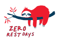 surflifesavingfoundation sloth sls mz no days off Sticker