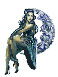 zhanadarte moon blink moi indigo Sticker