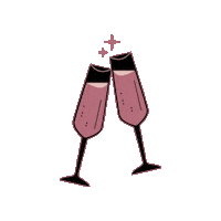 GlitterOnTheRim cheers champagne gotr glitter on the rim Sticker